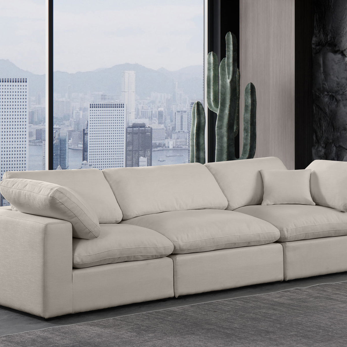Comfy - Linen Modular Sofa 3 Seats