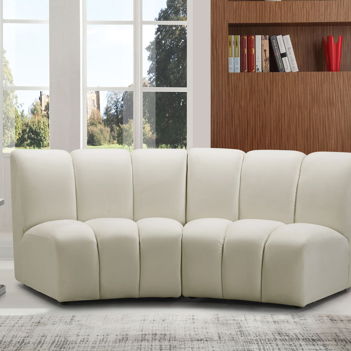 Infinity - 2 Piece Velvet Modular Sectional
