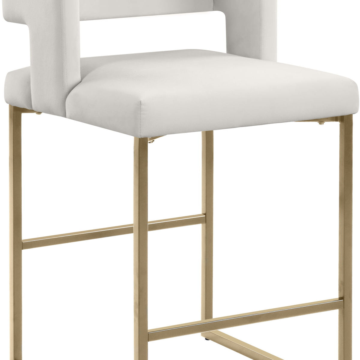 Caleb - Counter Stool with Gold Legs (Set of 2)