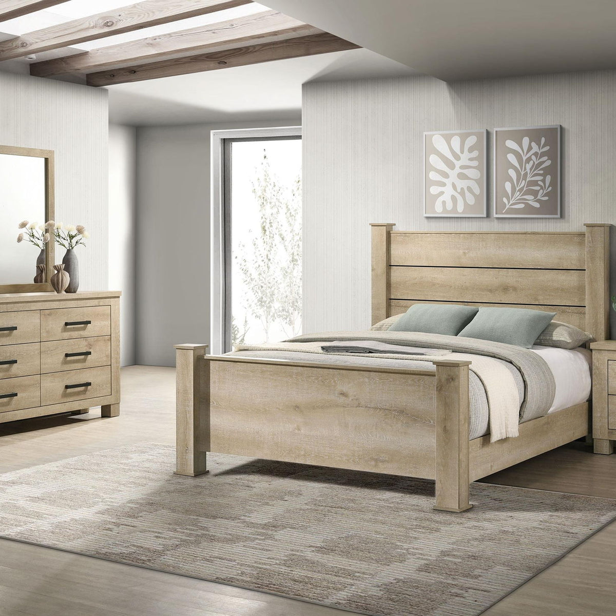 Oakglen 4-piece California King Bedroom Set Weathered Oak