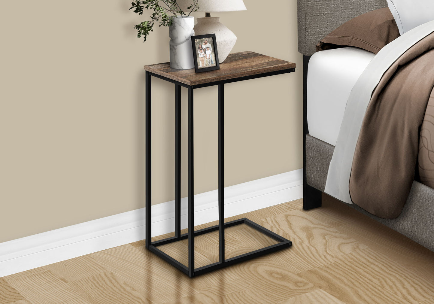 Accent Table, C - Shaped, Space-Saving Functionality