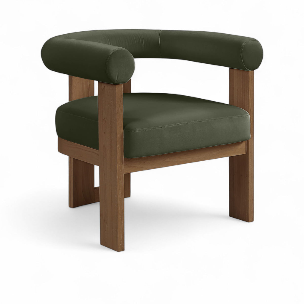 Arienzo - Performance Fabric Upholstered Accent Chair - Walnut Base