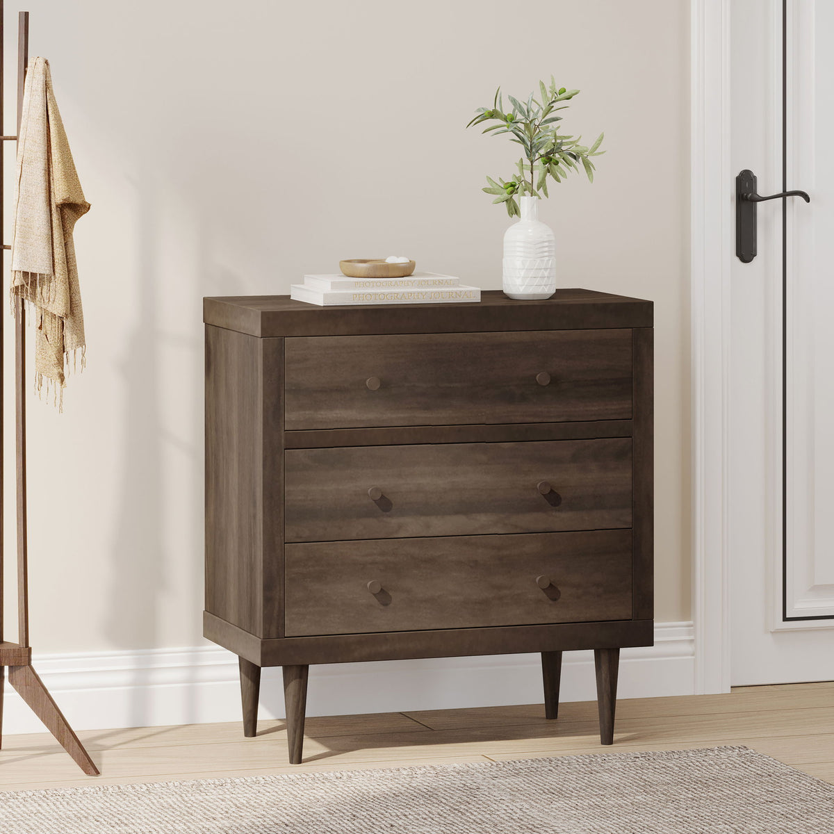 Nystrom - Mid Century Modern 3 Drawer Chest
