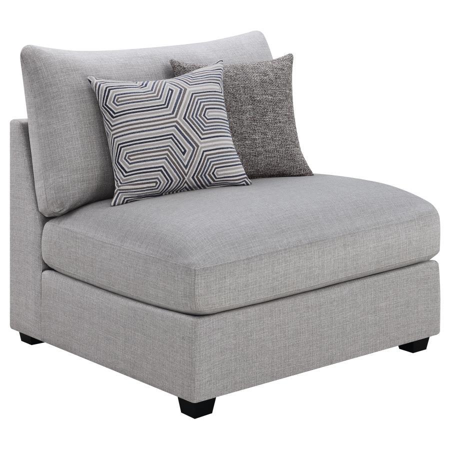 Cambria - Upholstered Armless Chair - Gray