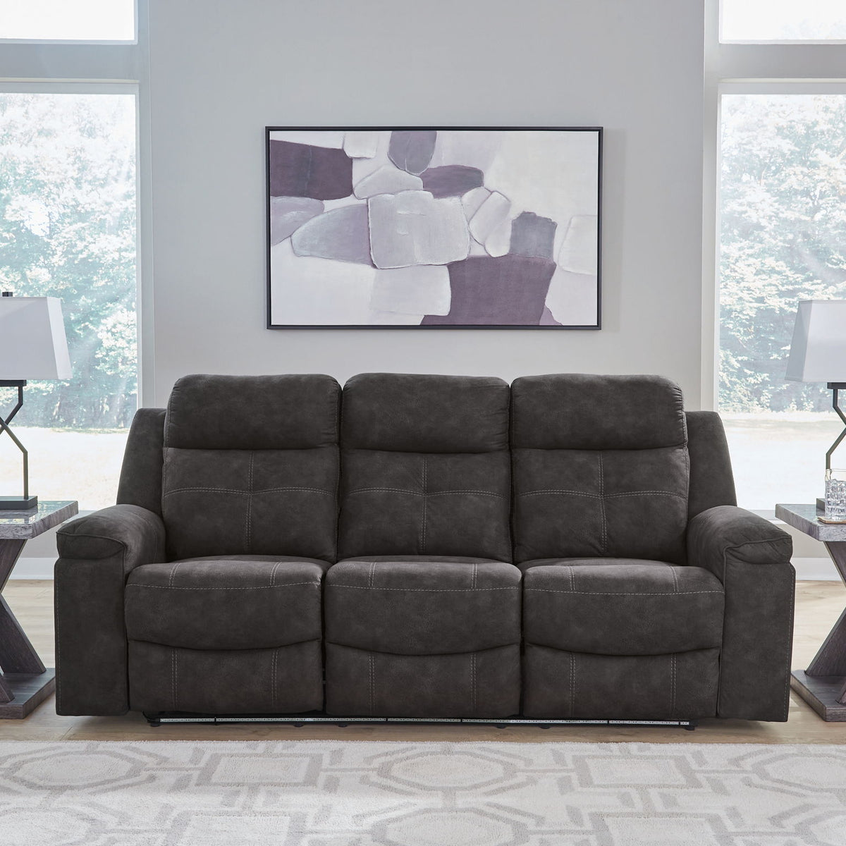 Brysonview - Reclining Sofa - Charcoal