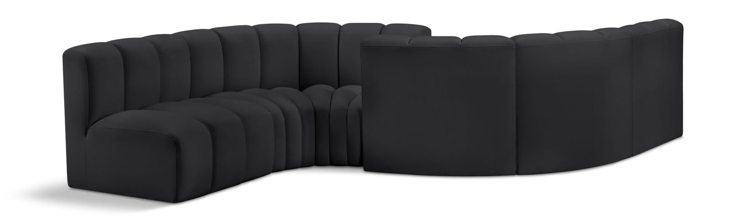Arc - Faux Leather 6 Piece Modular Sofa