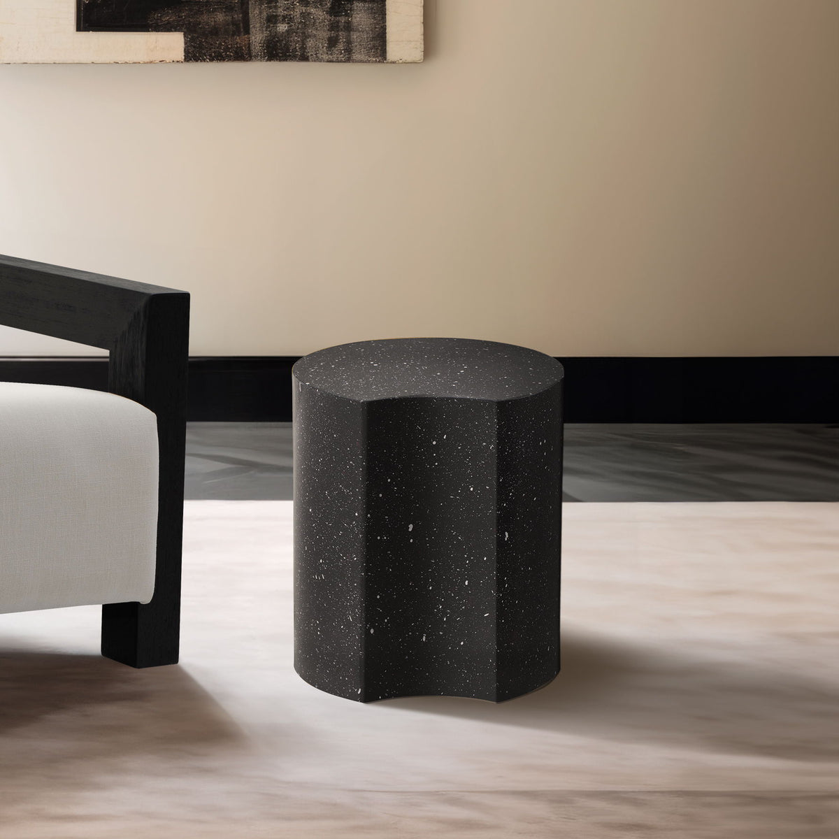 Dimple - End Table - Terazzo Finish