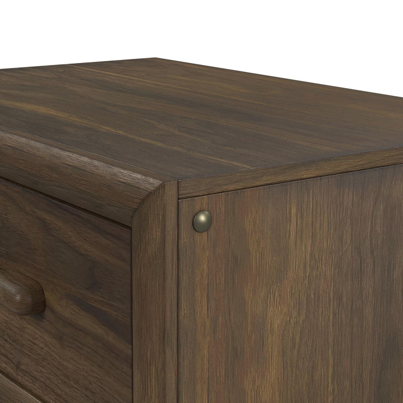 Brisbane - Nightstand With USBC And LED - Brown