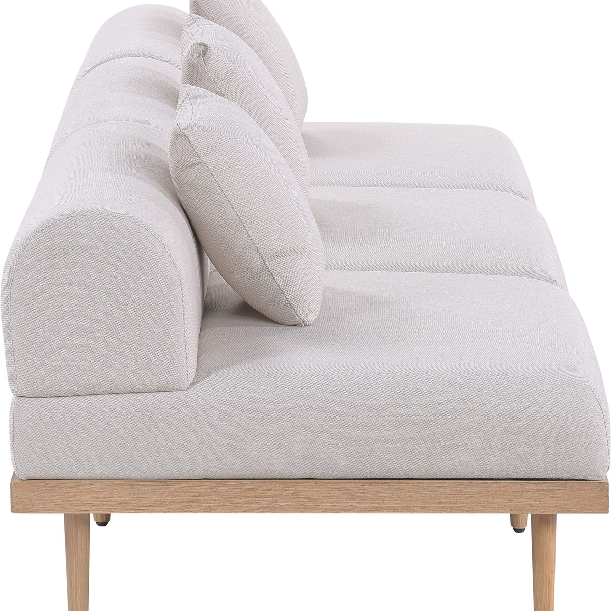 Laguna - 3 Piece Resilient Water Resistant Fabric 106.5" Outdoor Patio Armless Modular Sofa