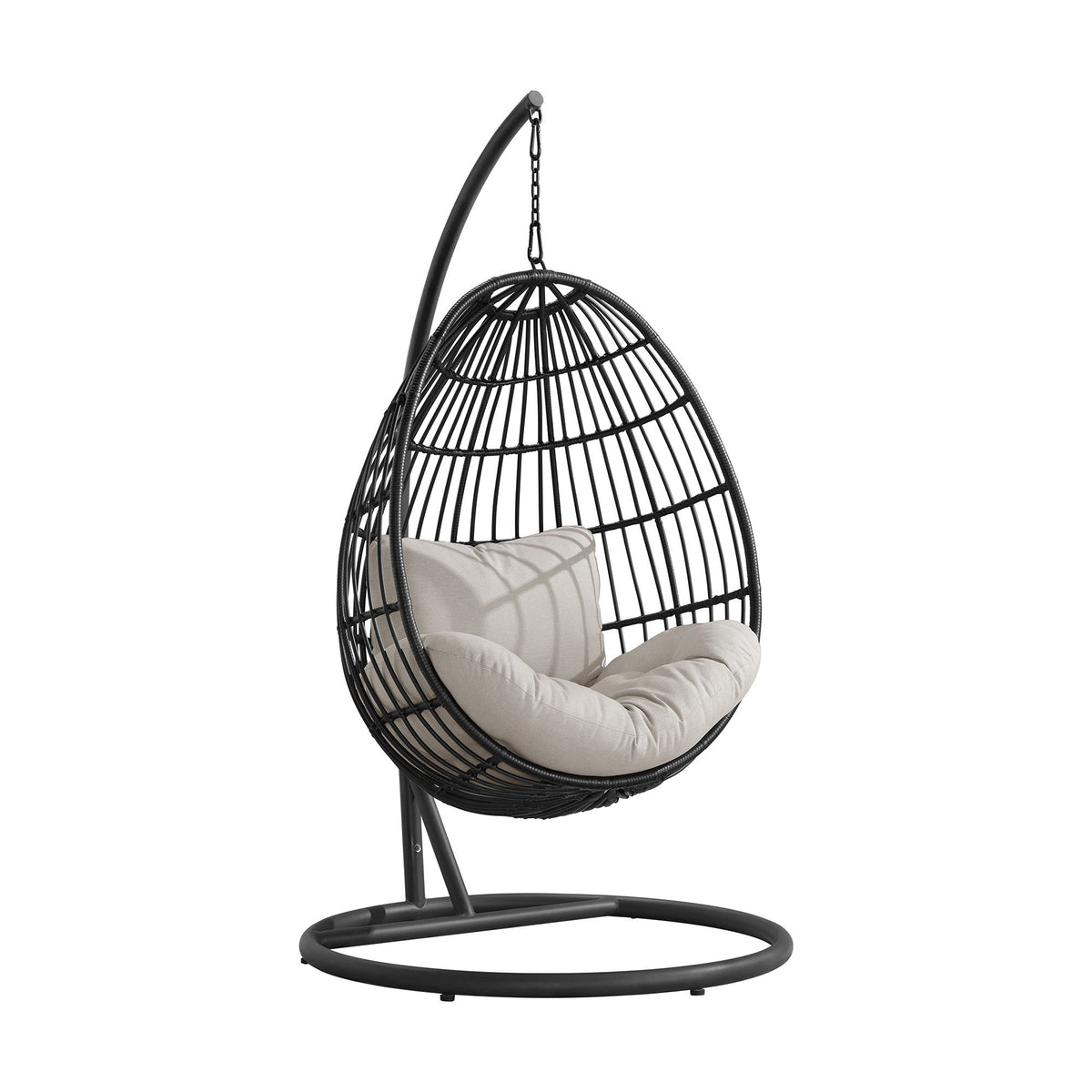Playa - Swing Egg Chair - Dark Gray / Beige