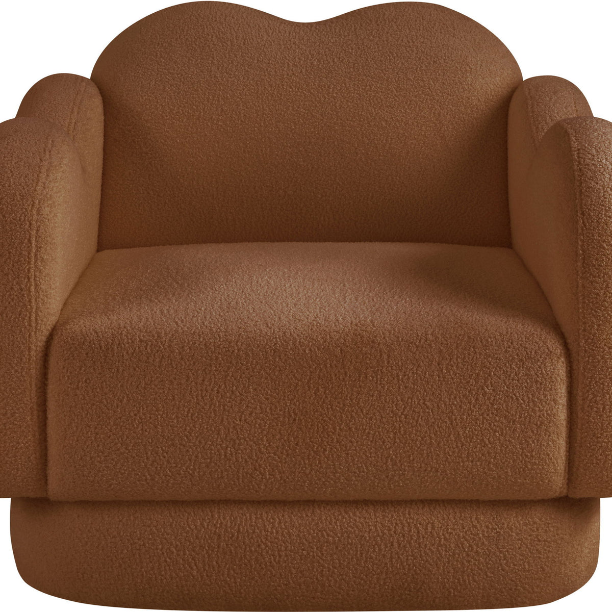 Bloom - Teddy Fabric Chair - Saddle