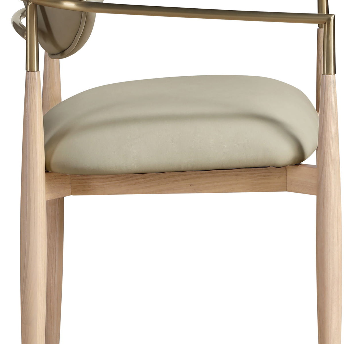 Riccio - Dining Arm Chair (Set of 2) - Natural And Gold Frame