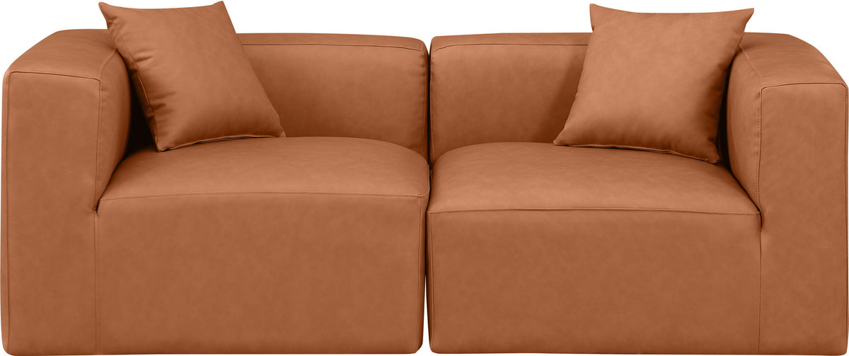Cube - Modular 2 Piece Sofa - Cognac