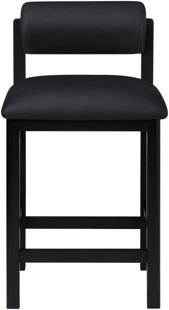 Roundhill - Faux Leather Counter Stool - Black Frame