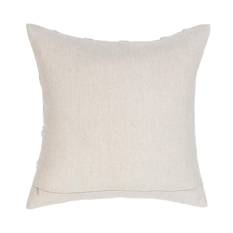 Langdon pillow in natural fabric with smooth front and subtle stitched seam at bottom
