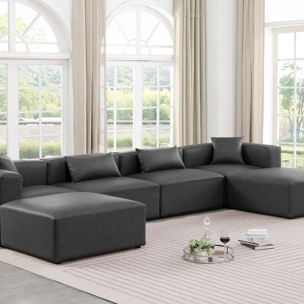 Cube - 6 Piece Modular Double Chaise Sectional