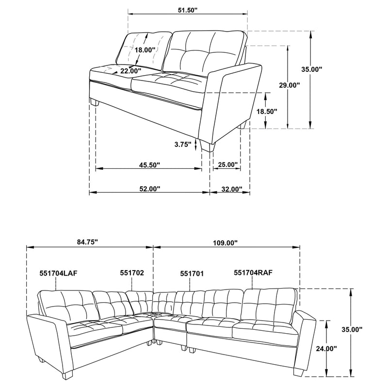 Creston - Upholstered Sectional Sofa