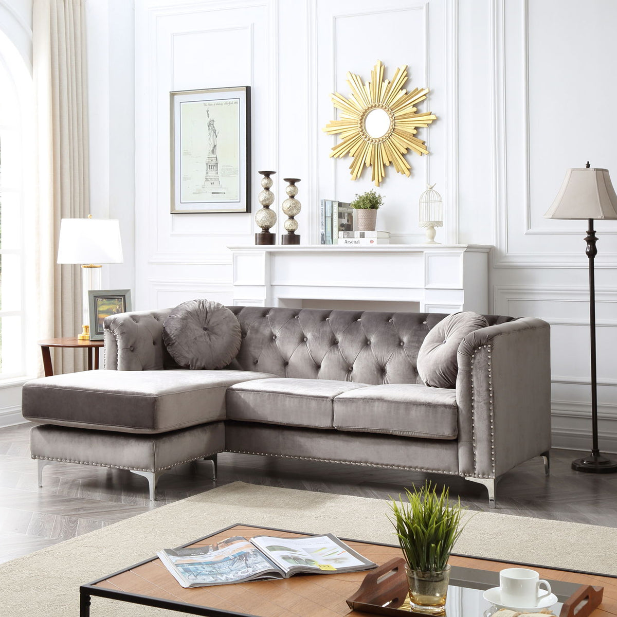 Pompano - Micro Suede Sofa Chaise