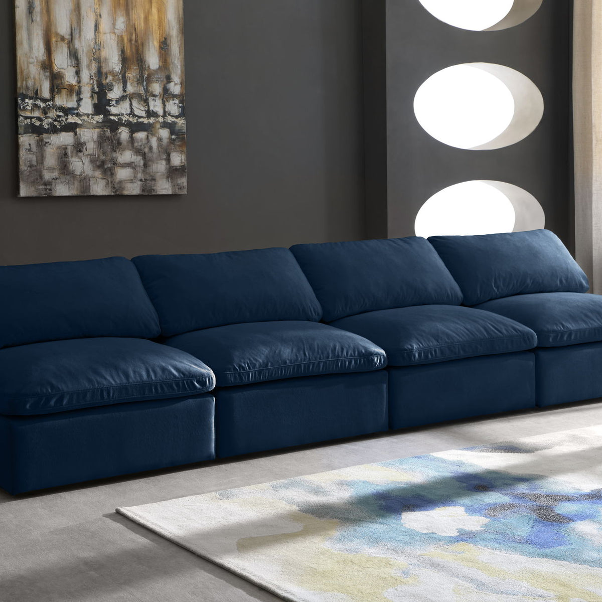 Plush - Modular Armless 4 Seat Sofa