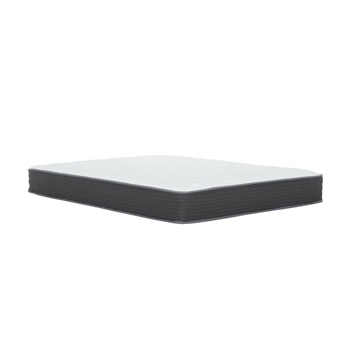 8" Pocket Spring Hybrid Bed In A Box Mattress, Soft Gel Memory Foam - Gray / White - Full