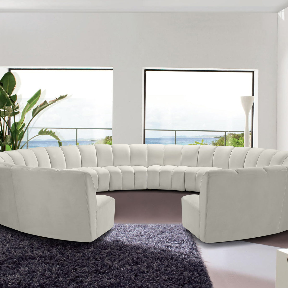 Infinity - 12 Piece Velvet Modular Sectional