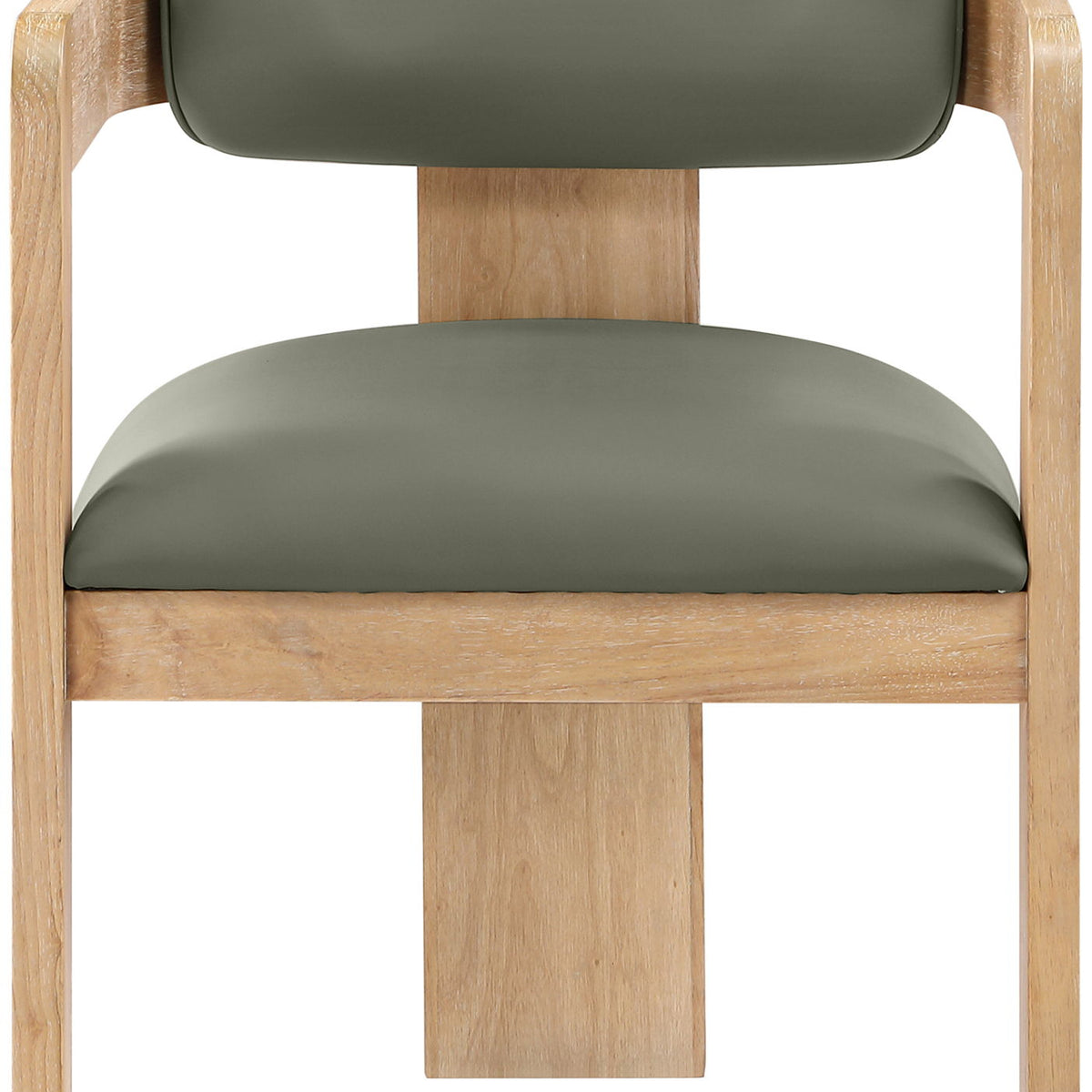 Sacha - Vegan Leather Upholstered Dining Chair With Natural Base (Set of 2)