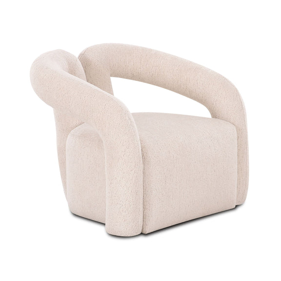 Pearl silver accent chair with arched back and square upholstered seat