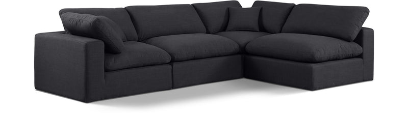 Comfy - 4 Piece Linen Fabric Modular Armless Sectional
