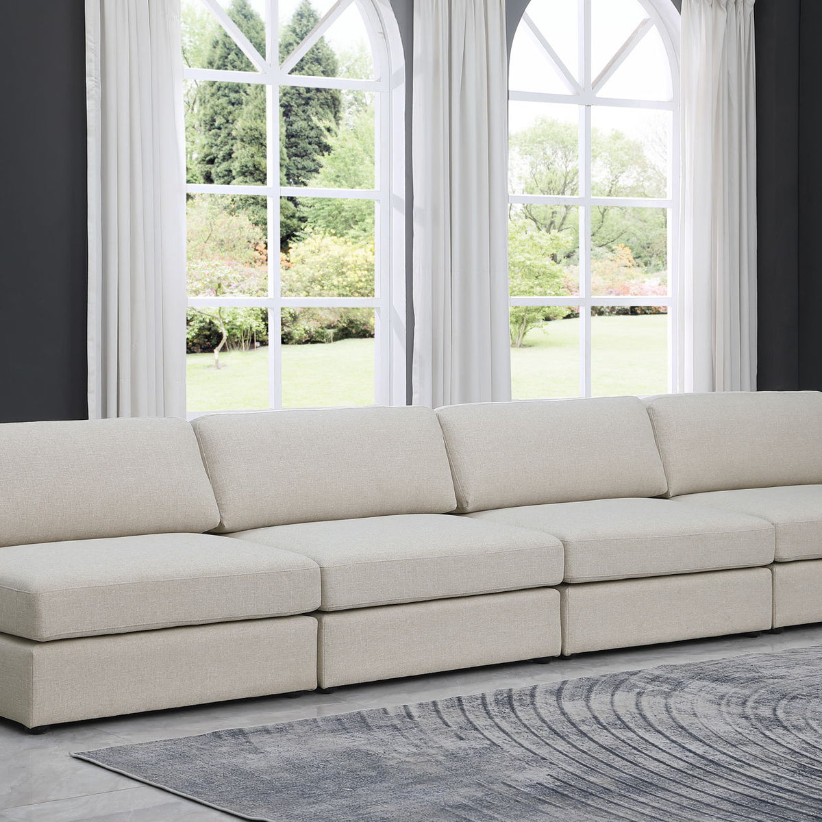 Beckham - Modular 4 Seats Armless Sofa