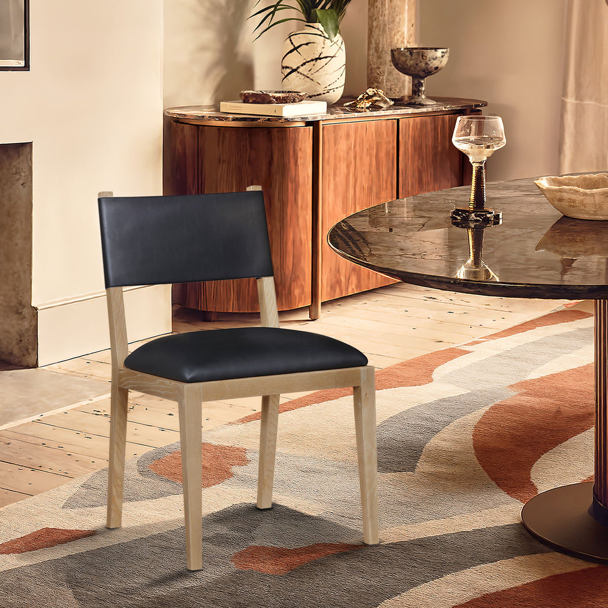 Avon - Vegan Leather Dining Side Chair (Set of 2)