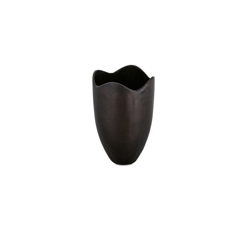 Athena - Cast Aluminum Vase - Blackened Bronze / Brown