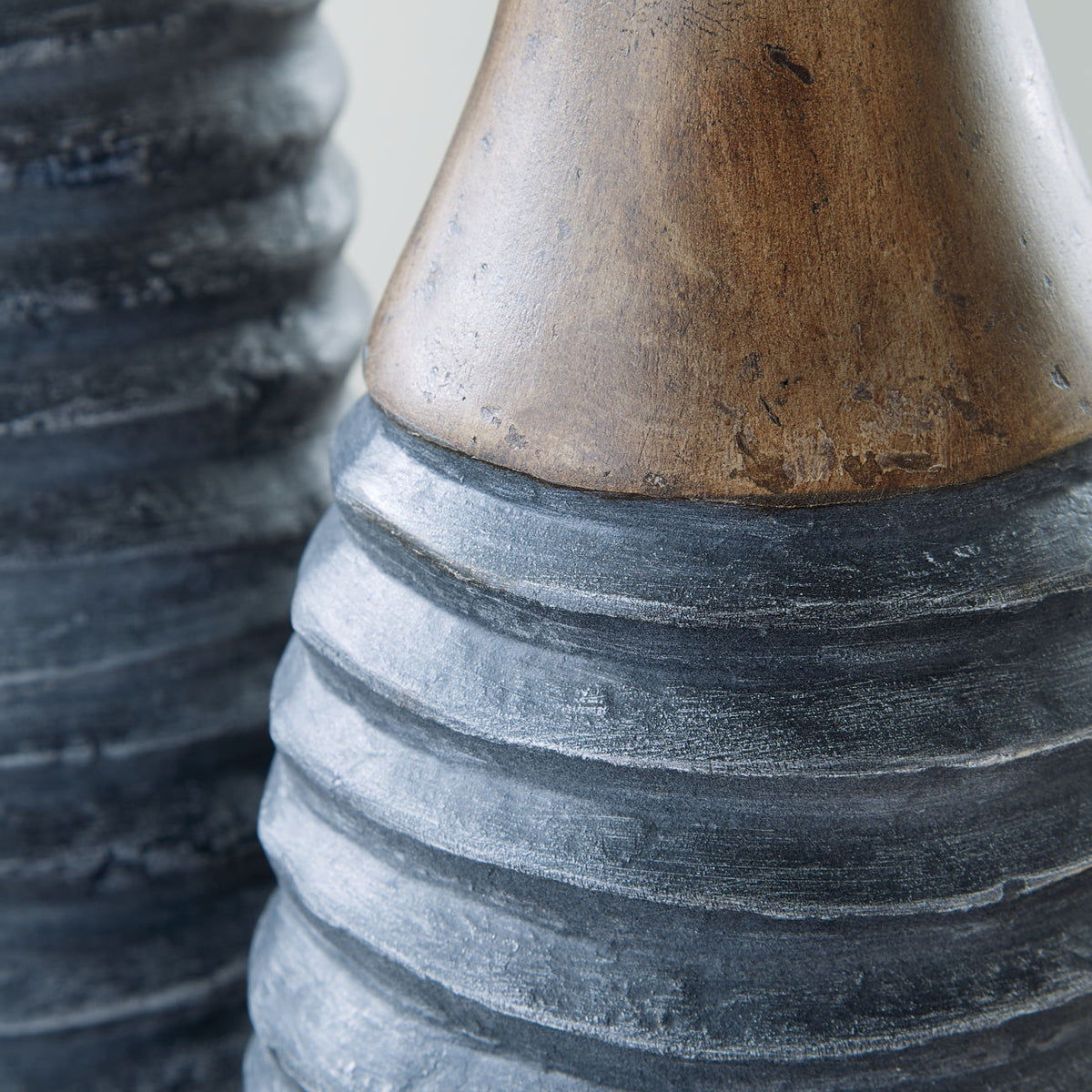 Blayze - Vase Set (Set of 2) - Antique Gray / Brown
