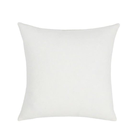 22-inch square ivory pillow, plain front and smooth fabric