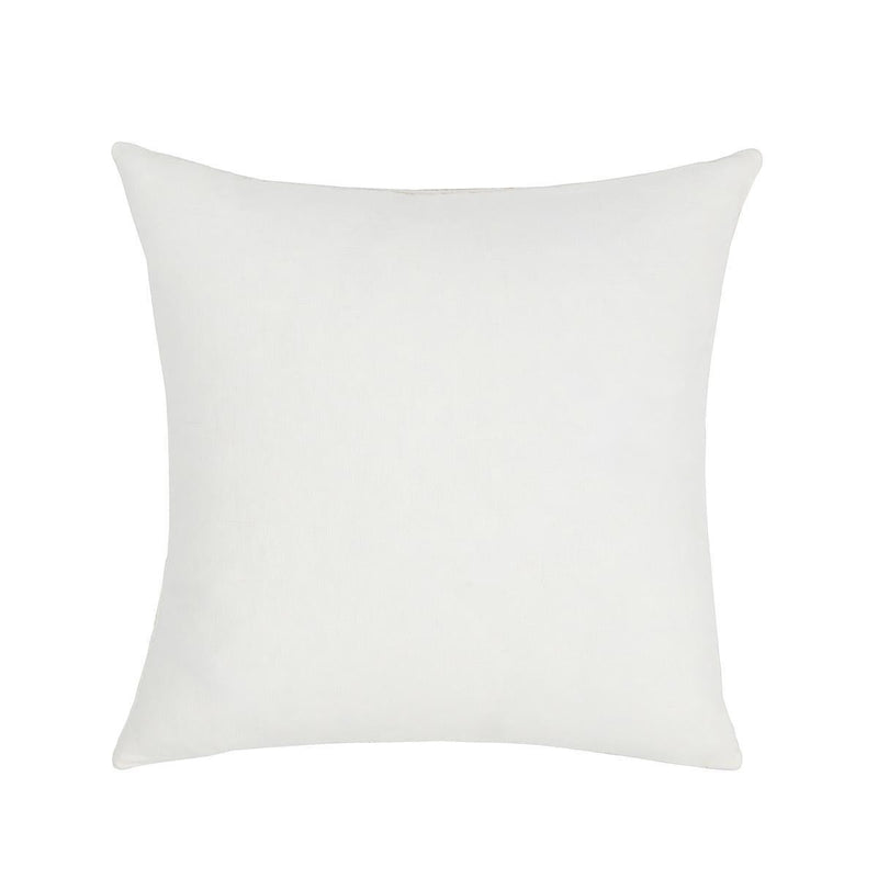 22-inch square ivory pillow, plain front and smooth fabric