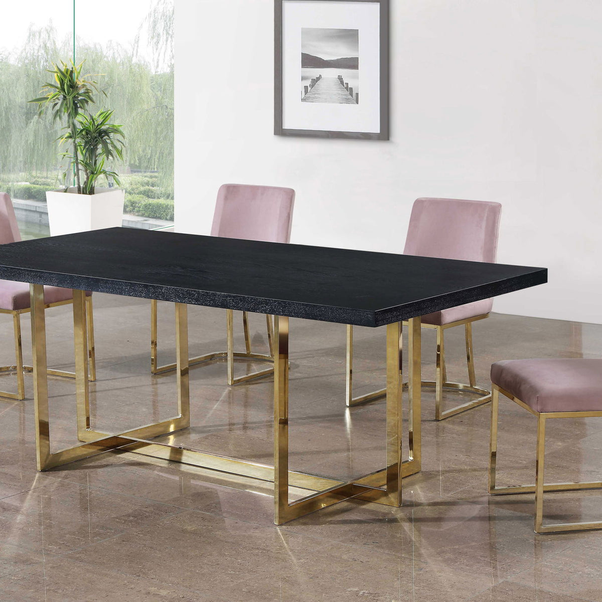 Heidi - Dining Chair with Gold Legs (Set of 2)