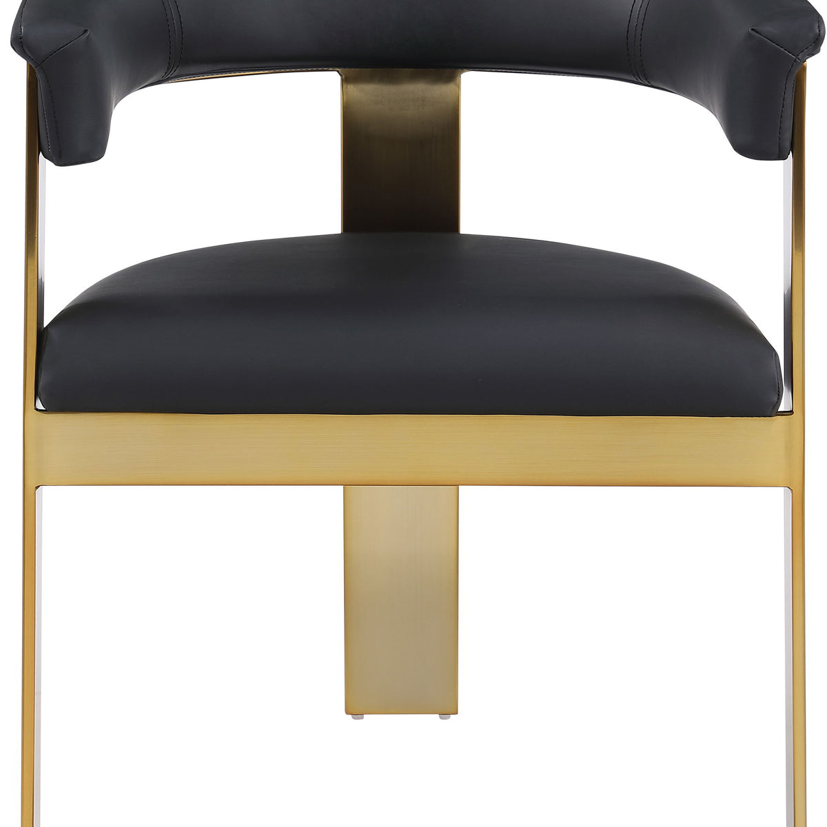 Romeo - Faux Leather Dining Chair With Gold Base (Set of 2)