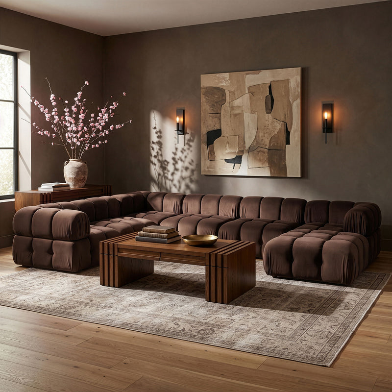 Orin - 7 Piece Modular Sectional (3 Modular Chairs, 3 Corner Chairs & Ottoman)