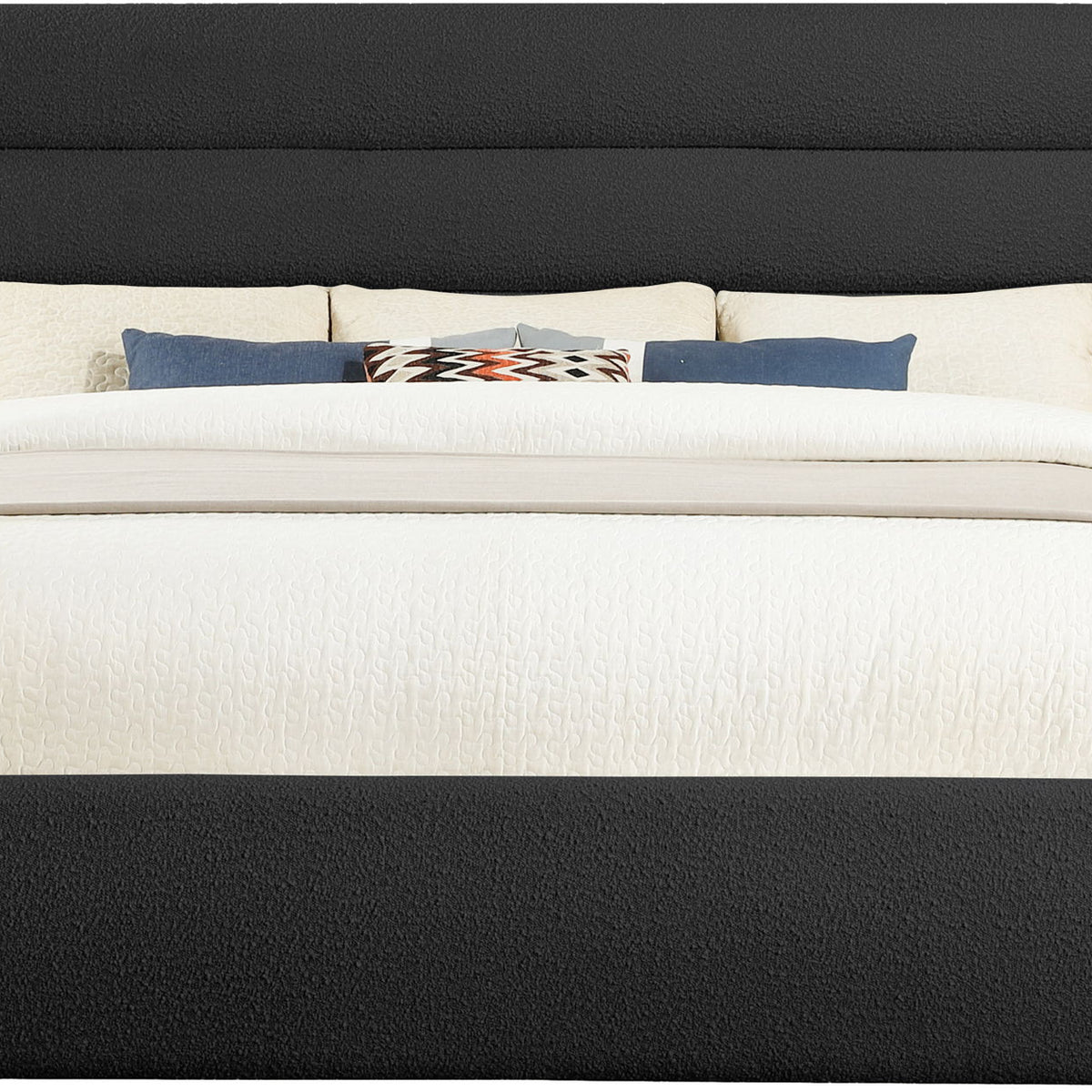 Adam - Boucle Fabric Bed With 52" Headboard
