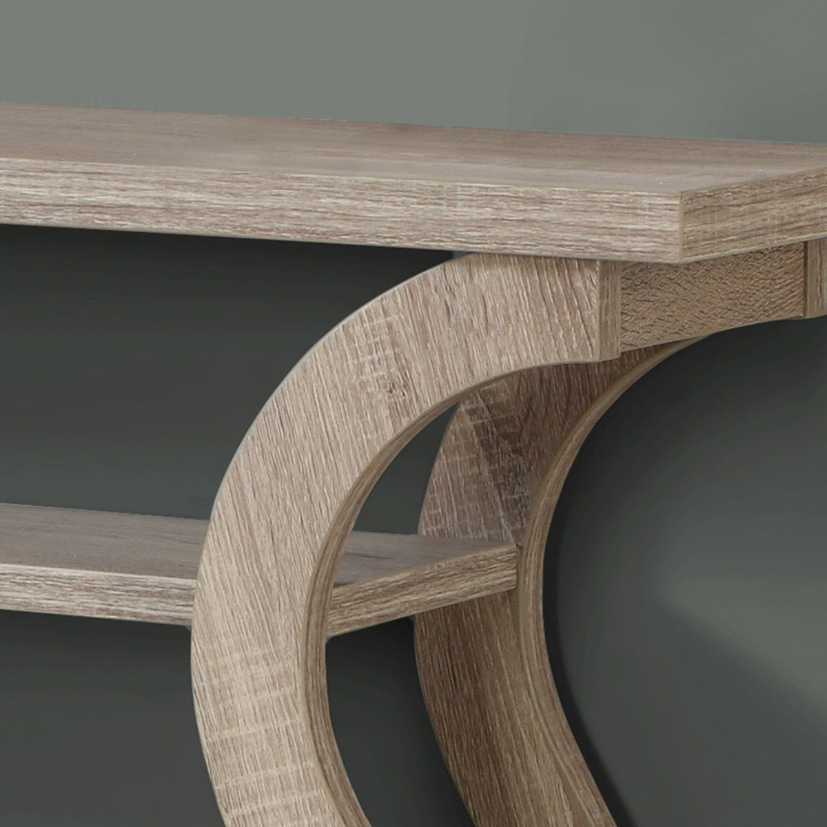Accent Console Table For Entryway, Unique Curved Design