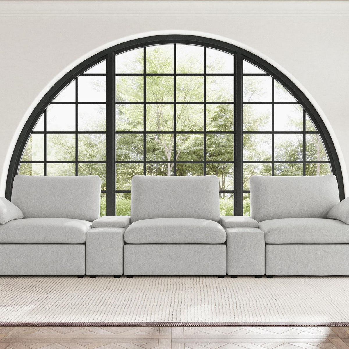 Collins 5-piece Power Reclining Home Theater Seating Grey