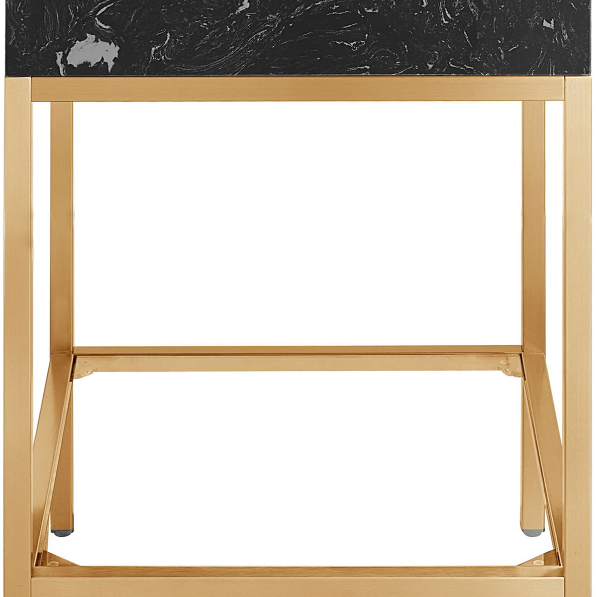Marmo - Engineered Marble Bathroom Vanity With Gold Base
