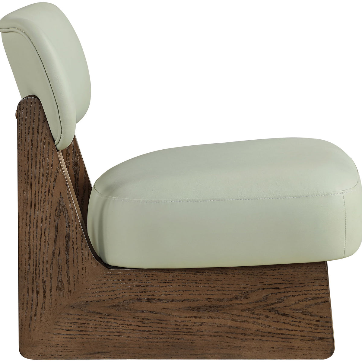Vetra - Vegan Leather Upholstered Accent Chair With Brown Base