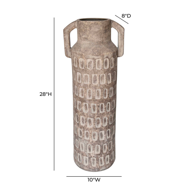 Earthenware - Diode Flower Vase - Light Brown