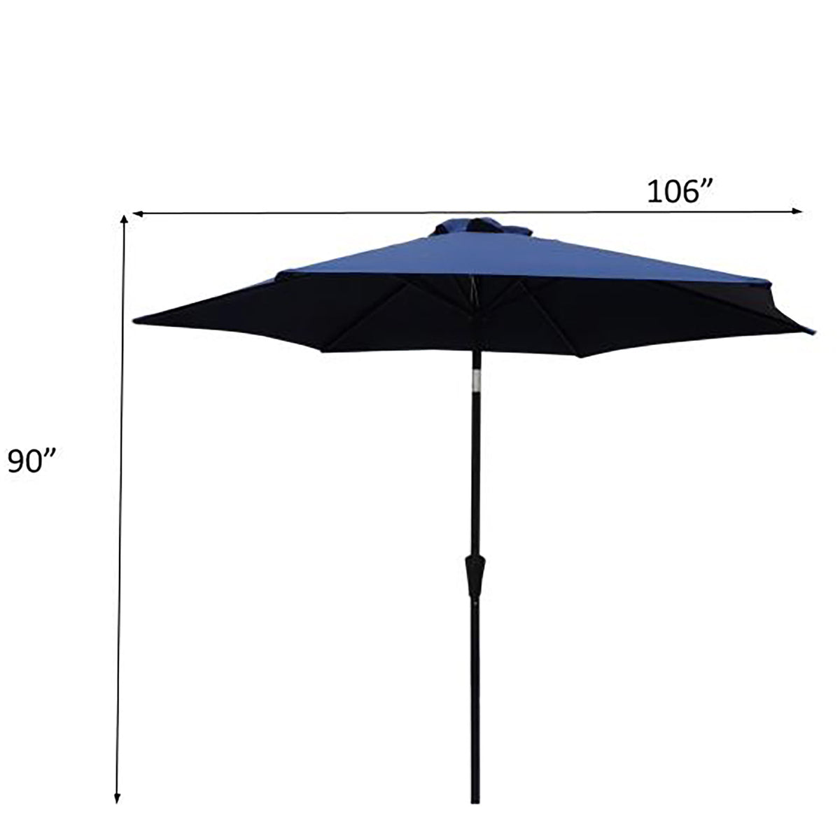 8.8' Outdoor Aluminum Patio Umbrella With 42 Pound Square Resin Umbrella Base