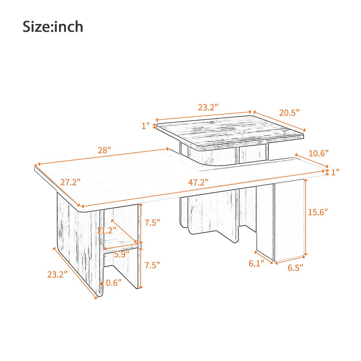 Nesting Coffee Tables (Set of 2)