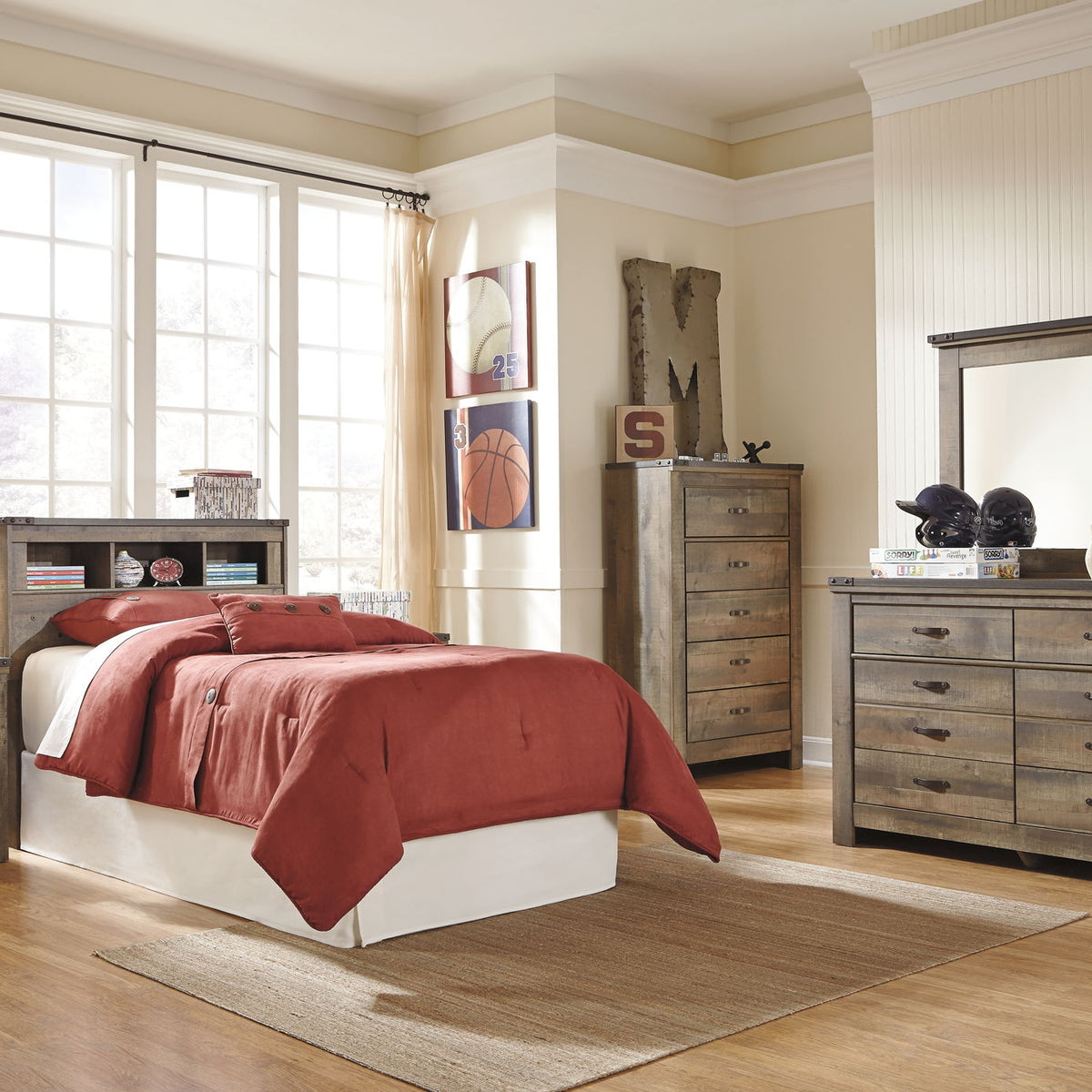 Trinell - Youth Bookcase Headboard