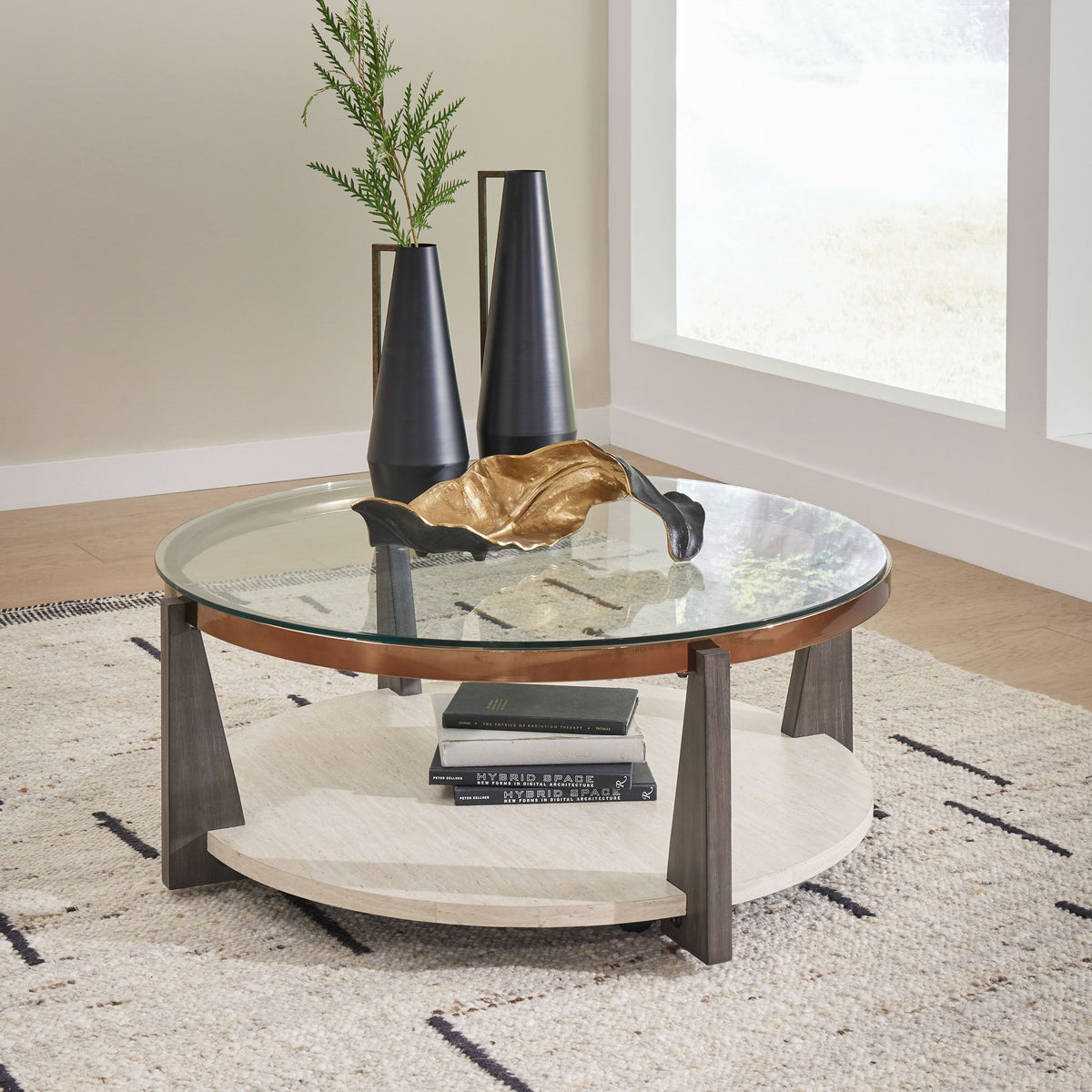 Frazwa - Round Cocktail Table - Multi