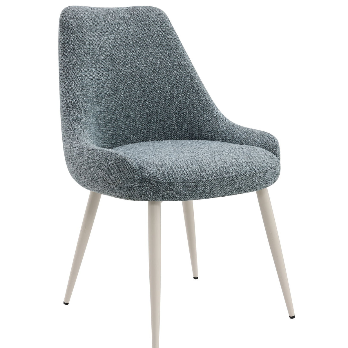 Laela - Boucle Bone Table Side Chair - Light Blue