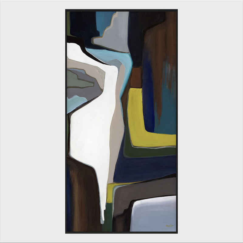 Citrus - 40" x 80" Canvas Art - Blue & Dark Brown