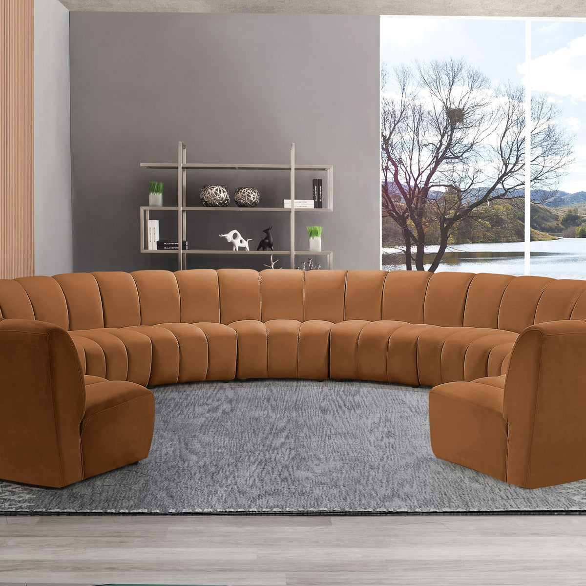 Infinity - 11 Piece Modular Sectional - Saddle